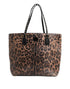 Dolce & Gabbana GLAM Leopard Tote Bag in Brown Leather for Women